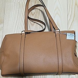 NWT tan pebble grain purse